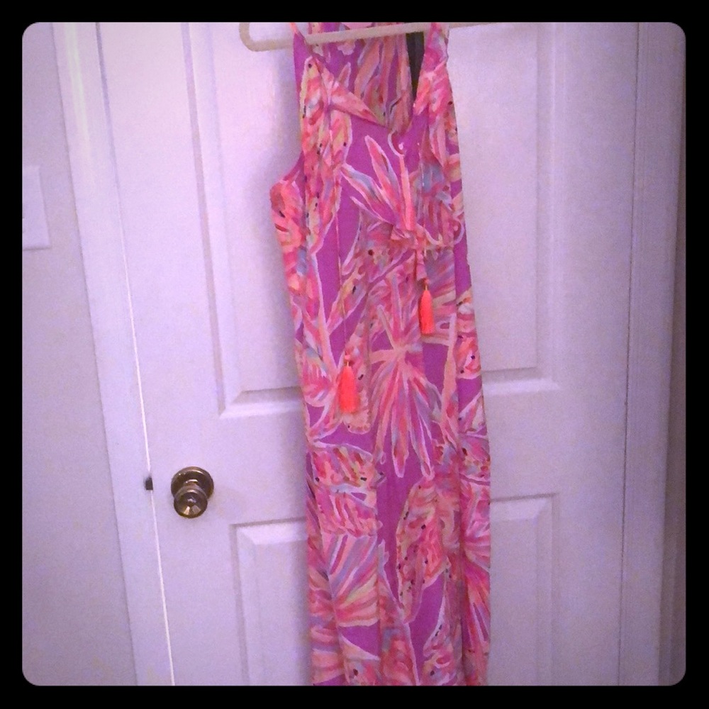 Lilly pulitzer sleeveless dress with tassels
